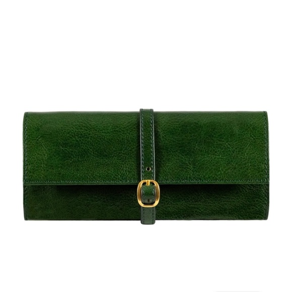 Time Resistance Handbags - Time Resistance New Leather Green Jewelry Travel Case Madame Bovary Roll Bag